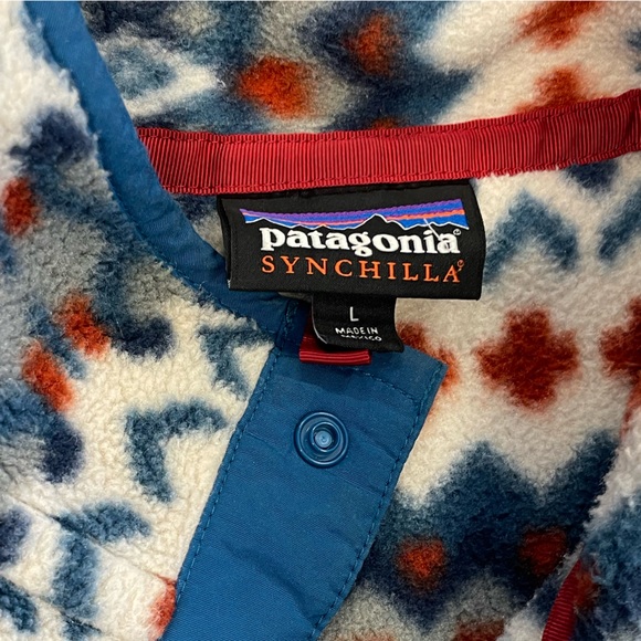 Patagonia Synchilla 3/4 Snap Pullover Aztec Print - Picture 3 of 4
